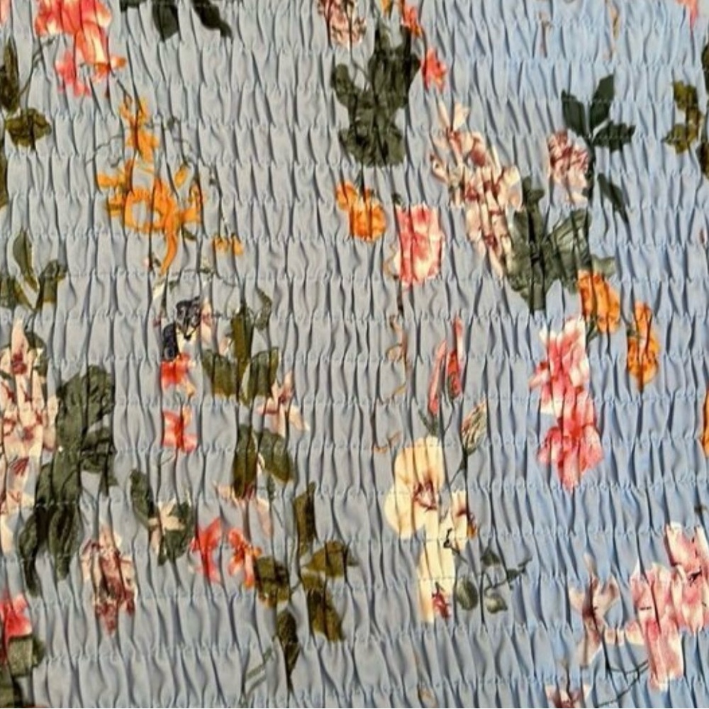 Milk & Honey Blue Floral bodycon and ruffled mini dress. Medium. NEW - Picture 5 of 8